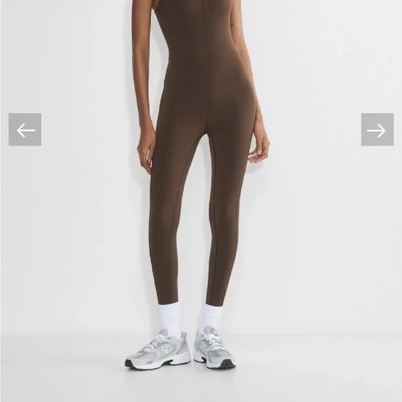 Aritzia Golden Life Divinity Jumpsuit Rich Mocha Brown - Picture 3 of 5